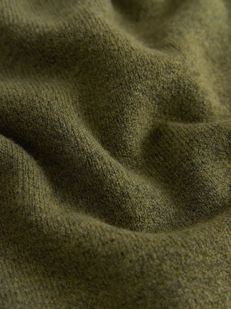 Vert kaki - Cardigan ajusté ultra-doux à col rond en laine