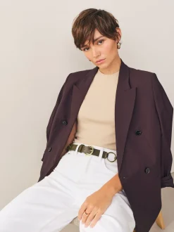 Vert kaki - Ceinture en cuir classique avec anneau en métal