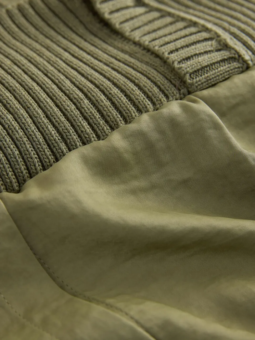 Vert kaki - Couche de chemise débardeur en maille avec boutons