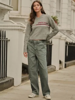 Vert kaki - Jean charpentier droit cheville