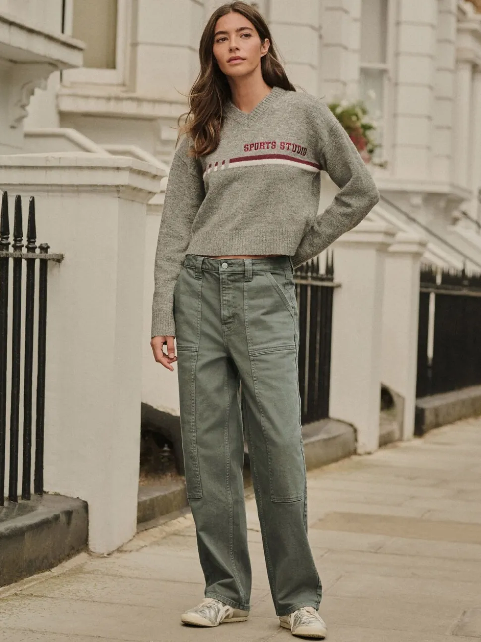 Vert kaki - Jean charpentier droit cheville