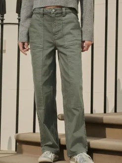 Vert kaki - Jean charpentier droit cheville