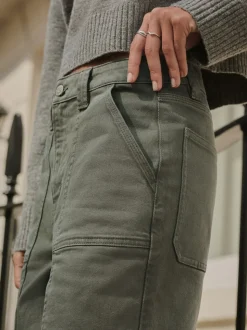 Vert kaki - Jean charpentier droit cheville