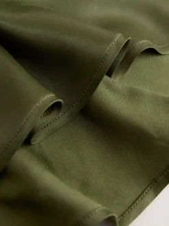Vert kaki - Jupe Midi Satin