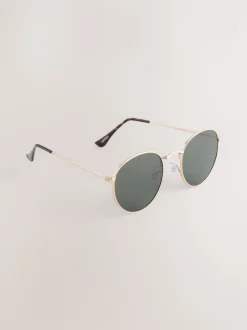 Vert kaki - Lunettes de soleil rondes