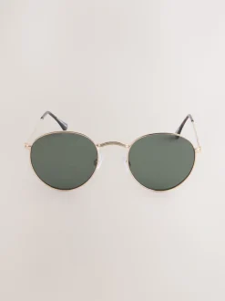 Vert kaki - Lunettes de soleil rondes