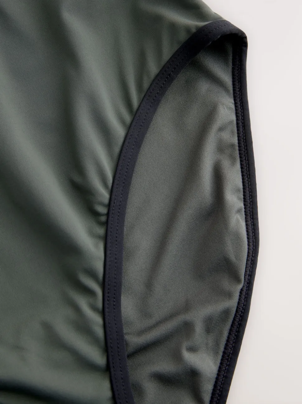 Vert kaki - Maillot de bain avec fermeture éclair et contrôle du ventre