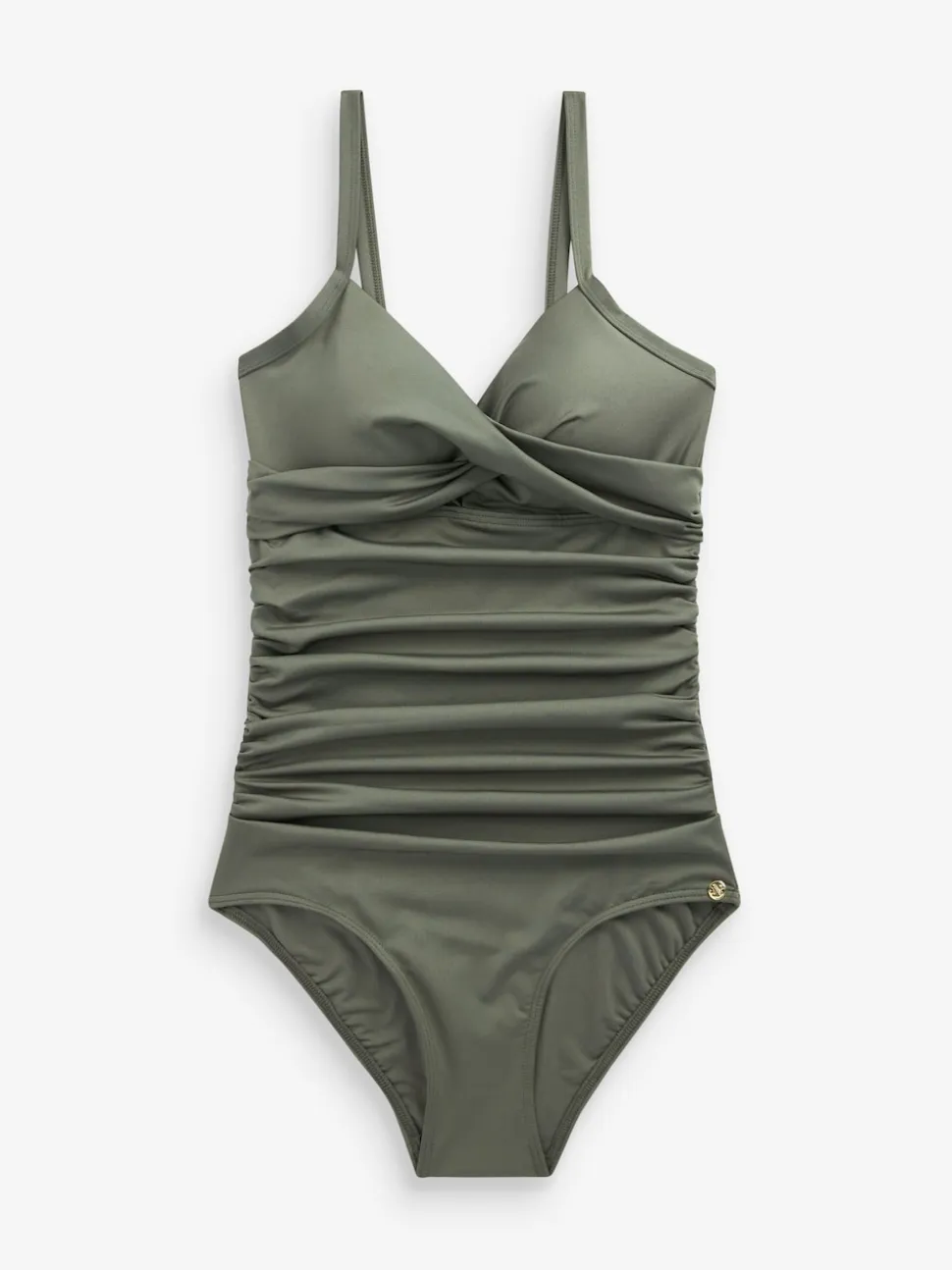 Vert kaki - Maillot de bain moulant avec contrôle du ventre