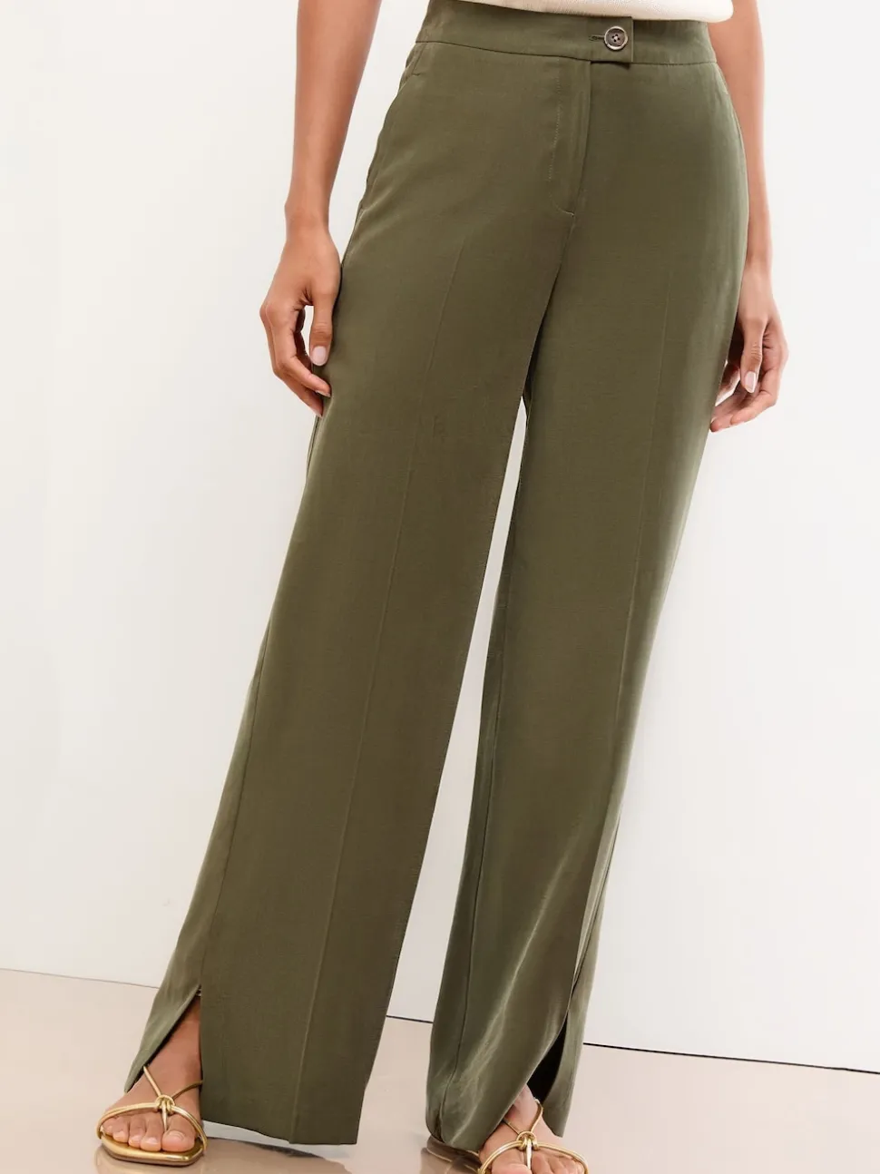 Vert kaki - Pantalon large Lipsy