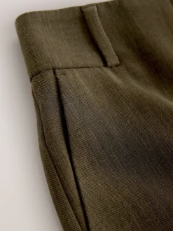 Vert kaki - Pantalons à taille élastique à jambe large hachurée