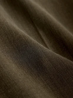 Vert kaki - Pantalons à taille élastique à jambe large hachurée