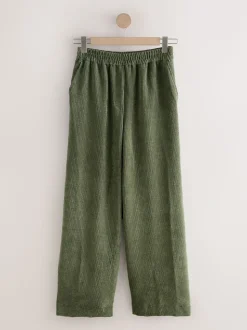 Vert kaki - Pantalons Amples en velours côtelé doux