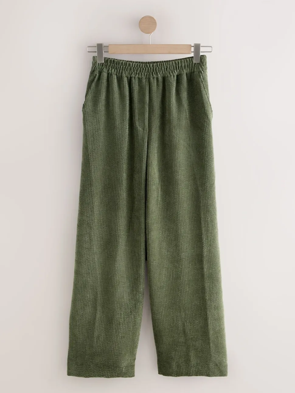 Vert kaki - Pantalons Amples en velours côtelé doux
