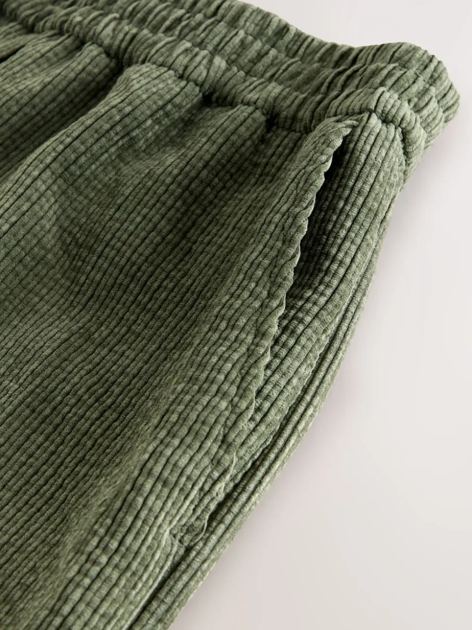 Vert kaki - Pantalons Amples en velours côtelé doux