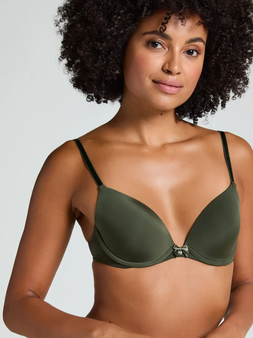 Vert kaki - Soutien-gorge Hunkemöller rembourré à armatures plongeantes