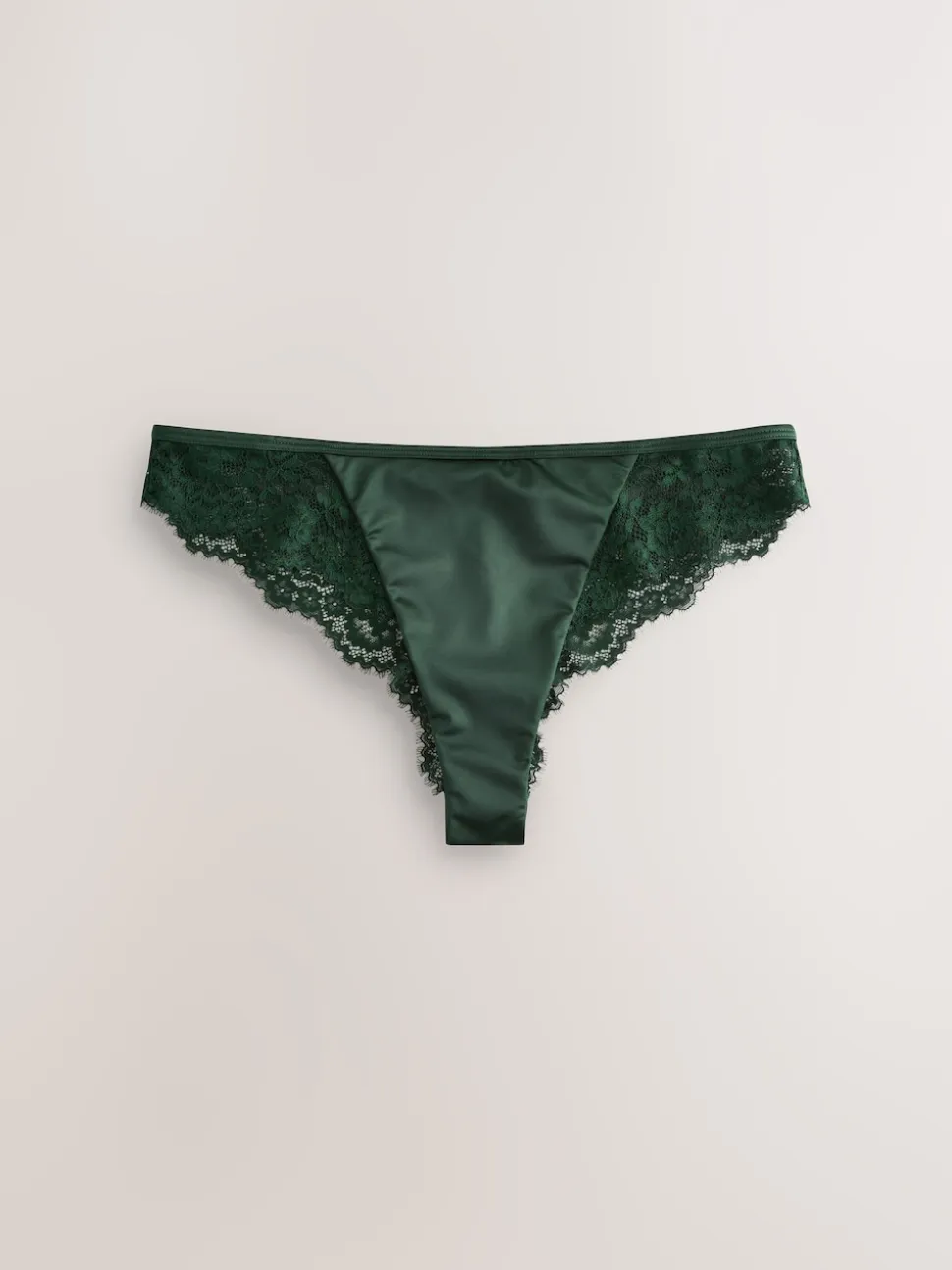 Vert émeraude - Culotte en dentelle à dos nœud