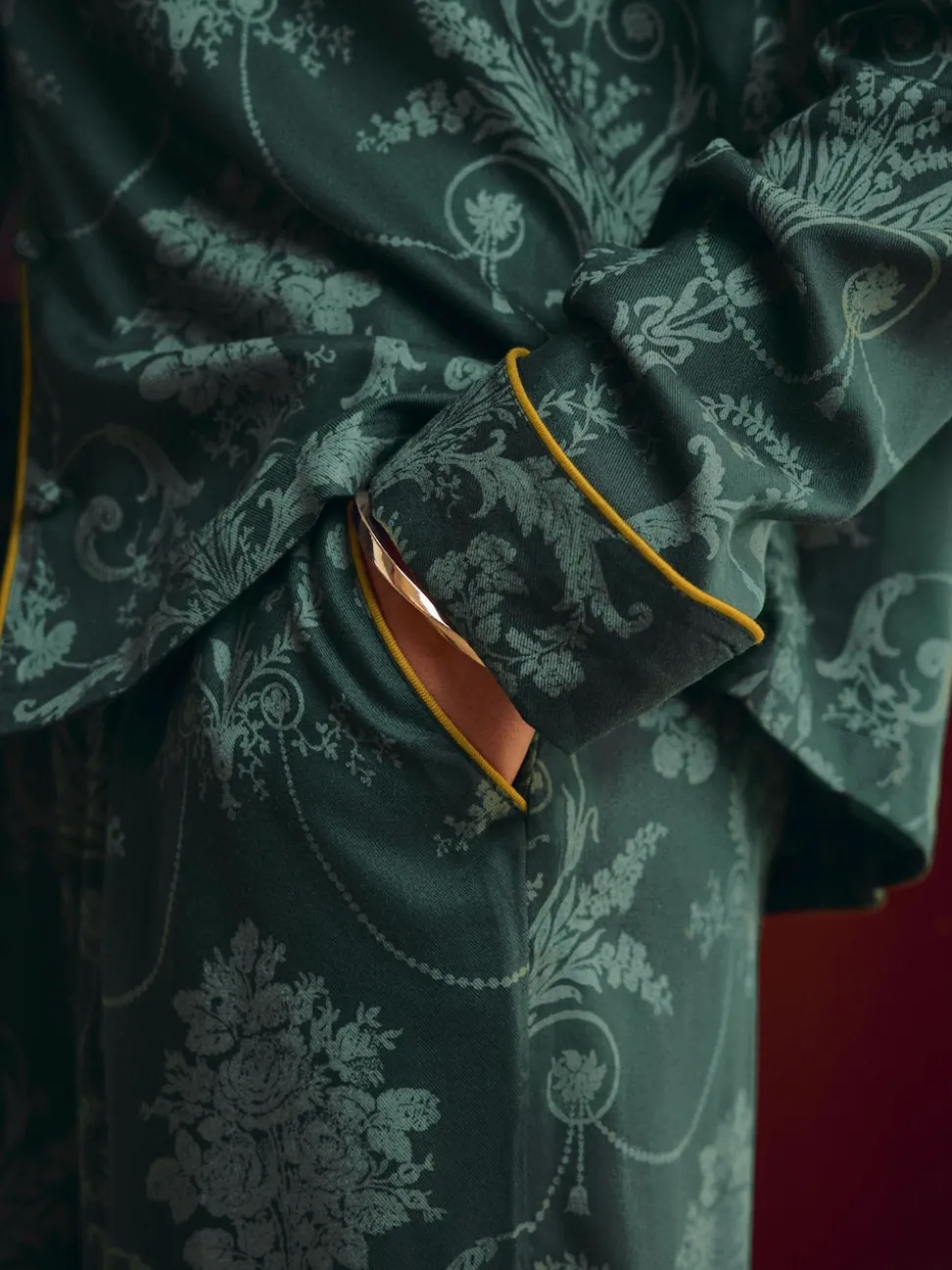 Vert émeraude - Pyjama Laura Ashley Josette boutonné