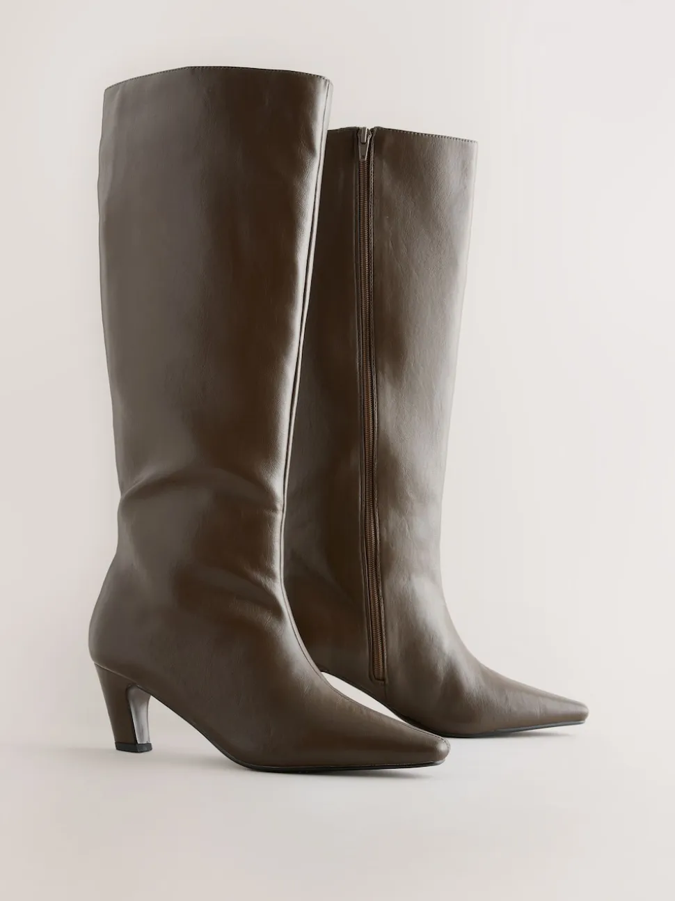 Vert olive - Bottes Forever Comfort® hauteur genou à talons incurvés