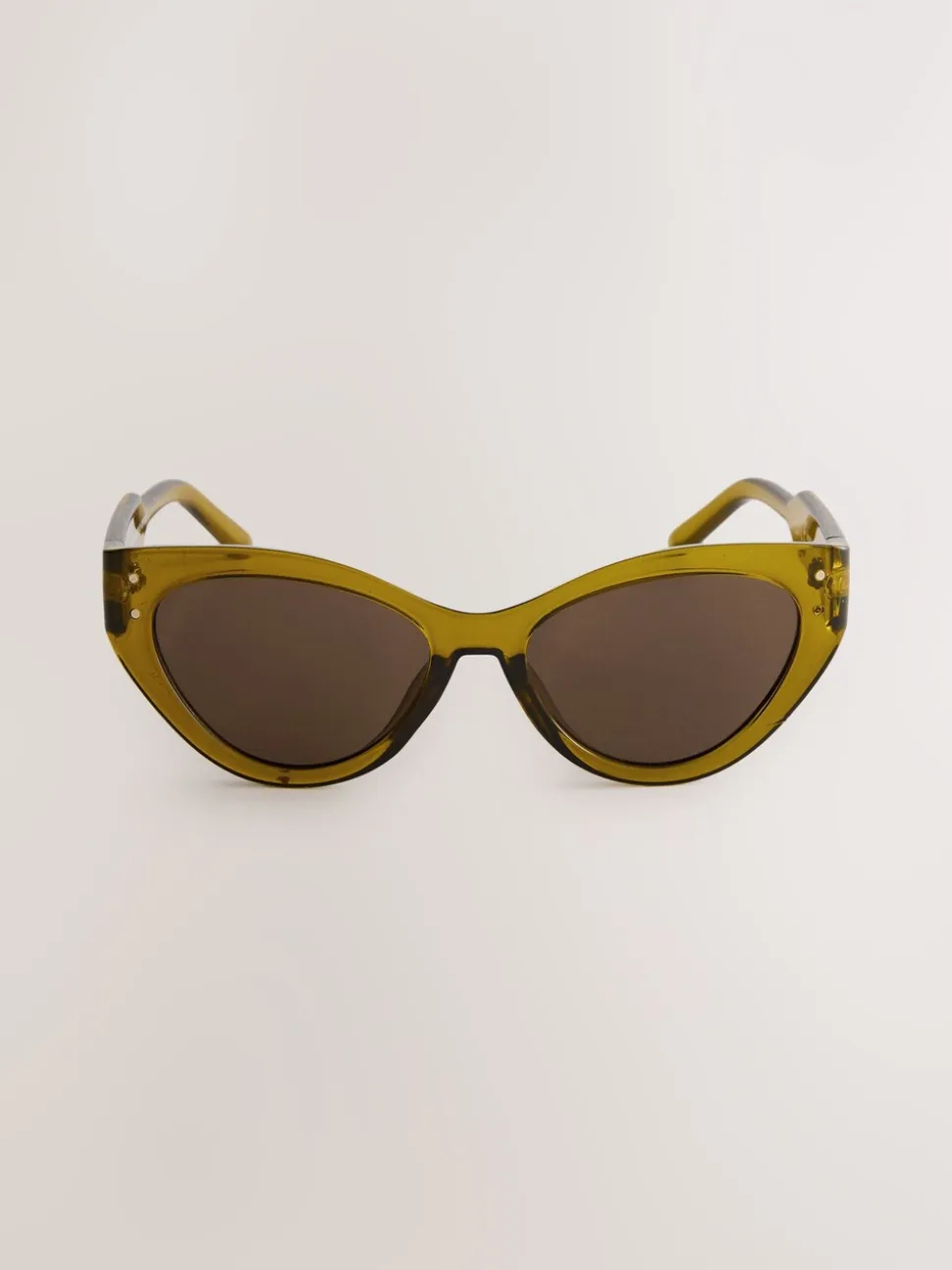 Vert olive - Lunettes de soleil fines œil-de-chat