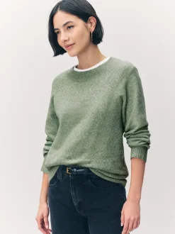 Vert olive - Vero Moda pull doux au toucher en maille confortable à col rond