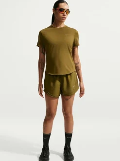 Vert olive flak - Short de running Nike Tempo Dri-FIT Mid Rise 3