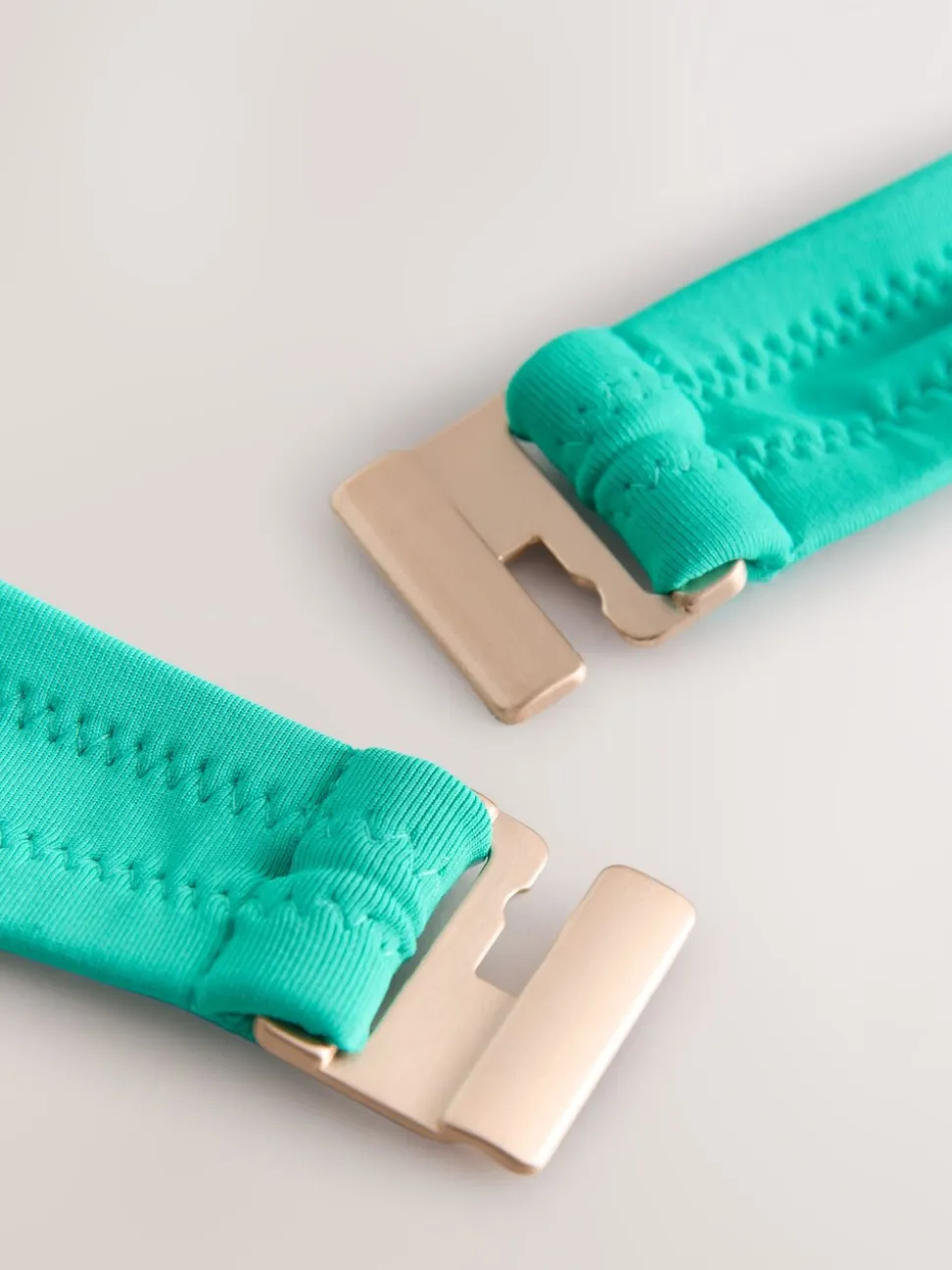 Vert turquoise - Haut de bikini rembourré à armatures avec nœud sur le devant