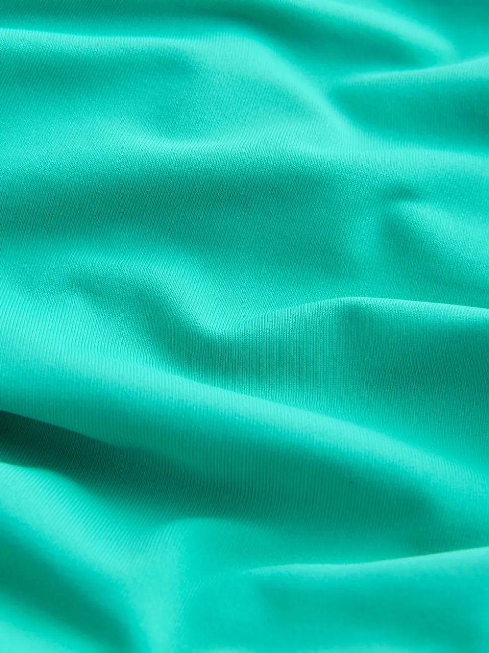 Vert turquoise - Haut de bikini plongeant DD+ noué sur le devant