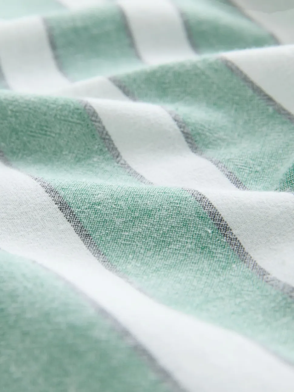 Vert/Blanc - Chemise d’été avec lin