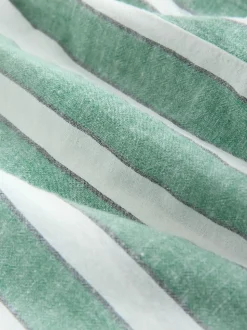 Vert/Blanc - Short d’été avec lin