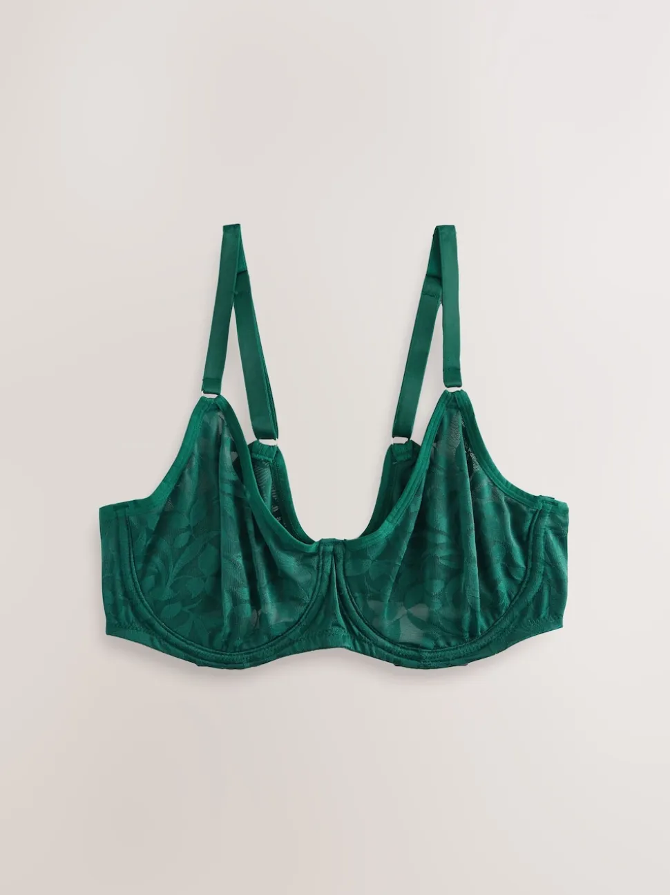 Vert/Ecru - Lot de 2 soutiens-gorge DD-G en dentelle non rembourrés à bonnets complets