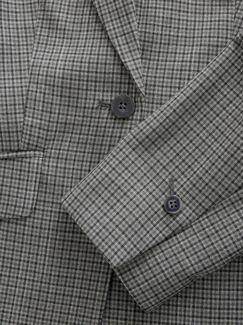Vert/Gris - Blazer ajusté à carreaux sculpté