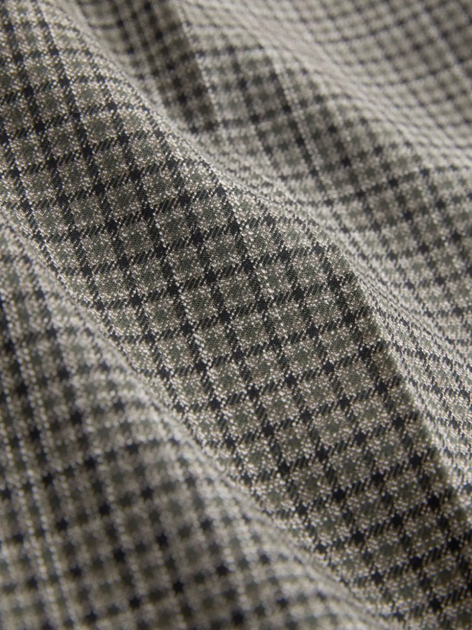 Vert/Gris - Pantalon slim à carreaux
