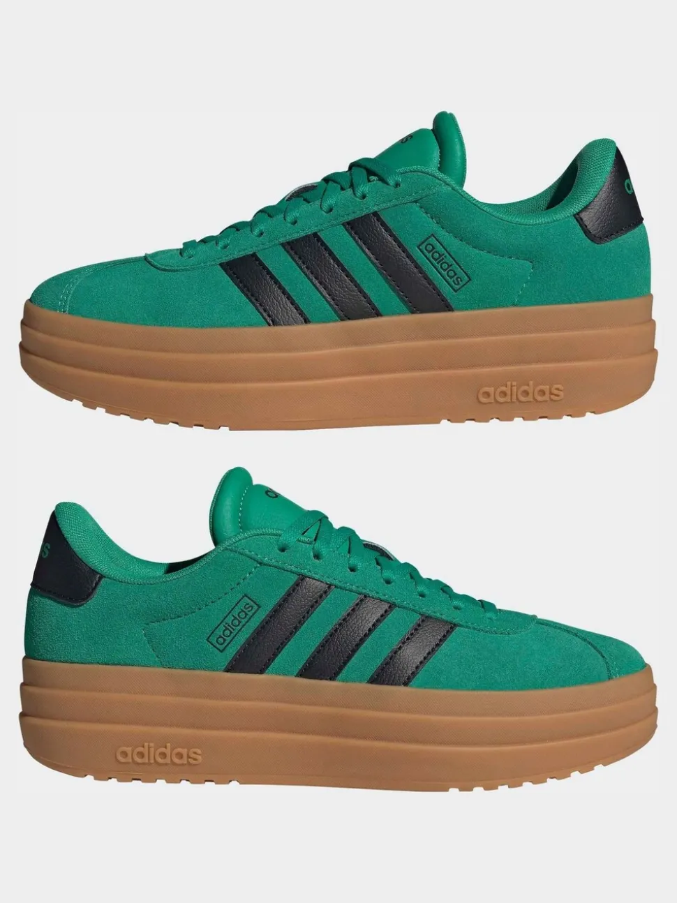 Vert/Noir - adidas baskets VL Court Bold