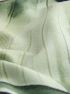 Vert/noir motif feuille - Bas de bikini