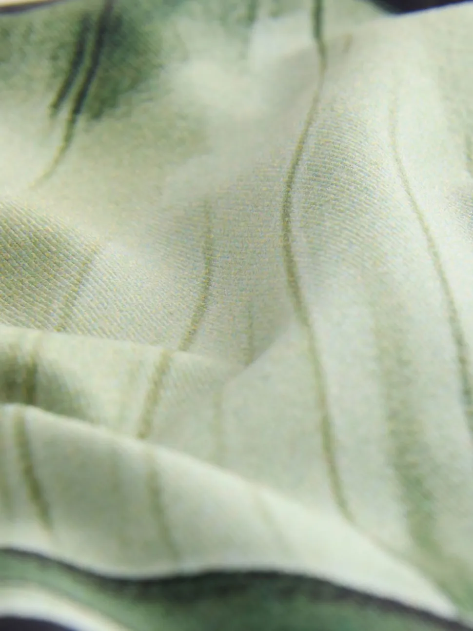 Vert/noir motif feuille - Bas de bikini