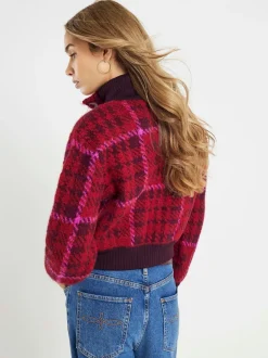 Veste bomber River Island en maille à carreaux