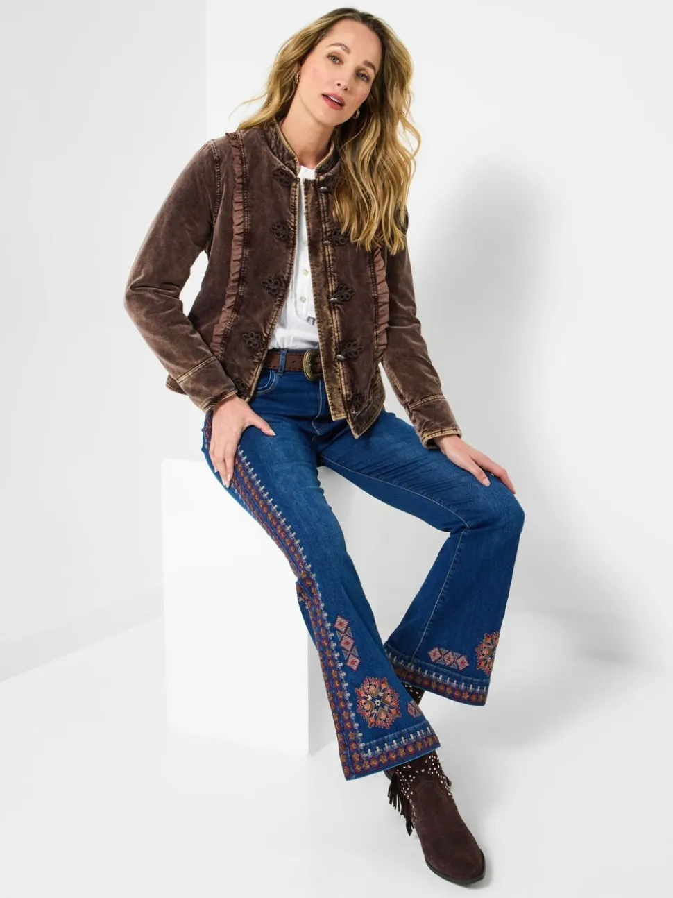 Veste Joe Browns vintage en velours