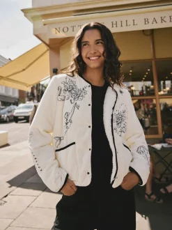 Veste matelassée brodée doublée Borg Rockett St George