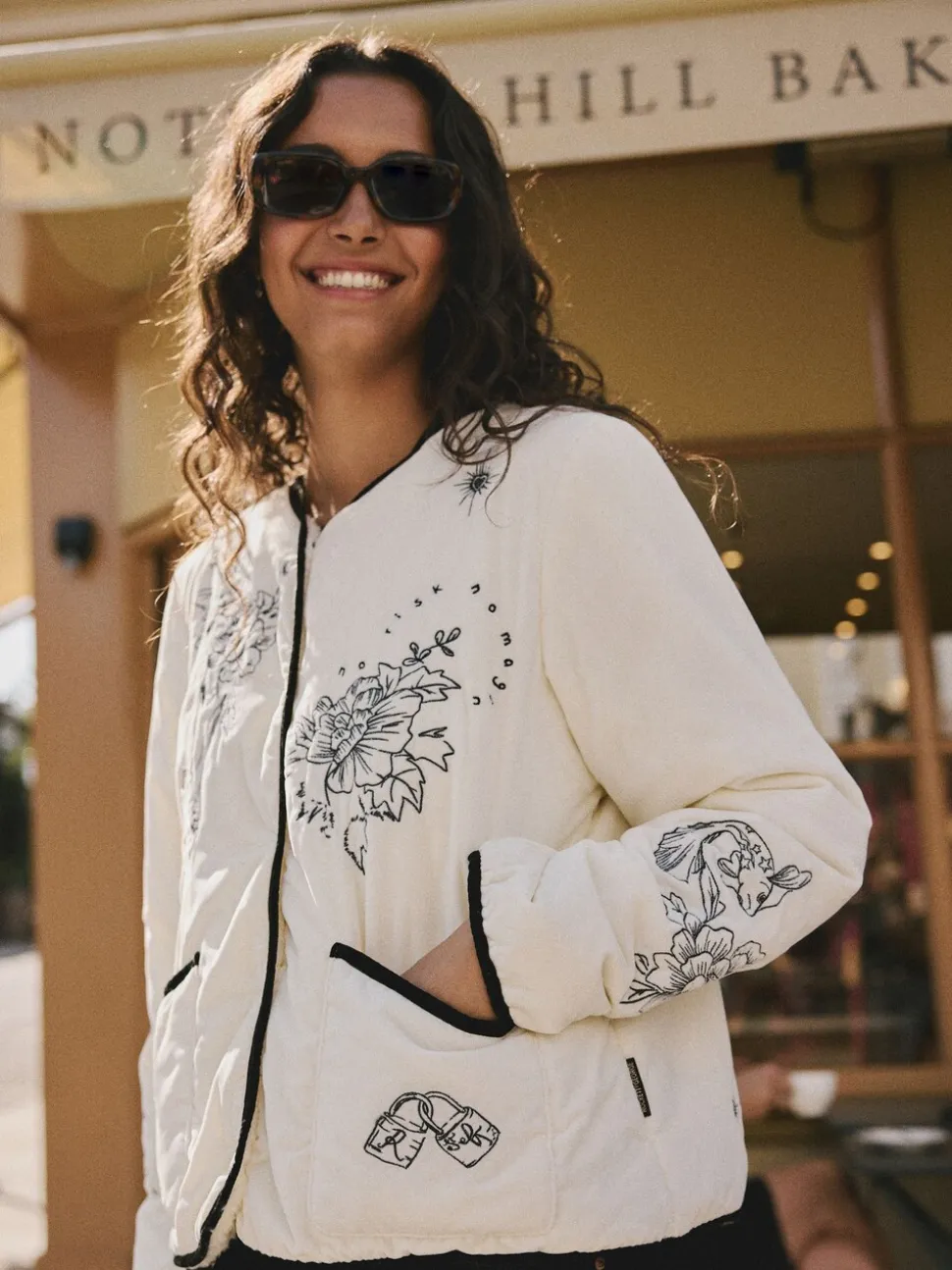 Veste matelassée brodée doublée Borg Rockett St George