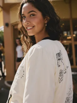 Veste matelassée brodée doublée Borg Rockett St George