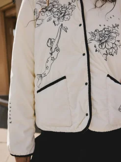 Veste matelassée brodée doublée Borg Rockett St George