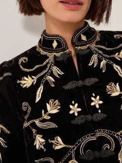 Veste Monsoon Farah en velours brodé