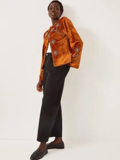 Veste Monsoon Venus en velours brodé