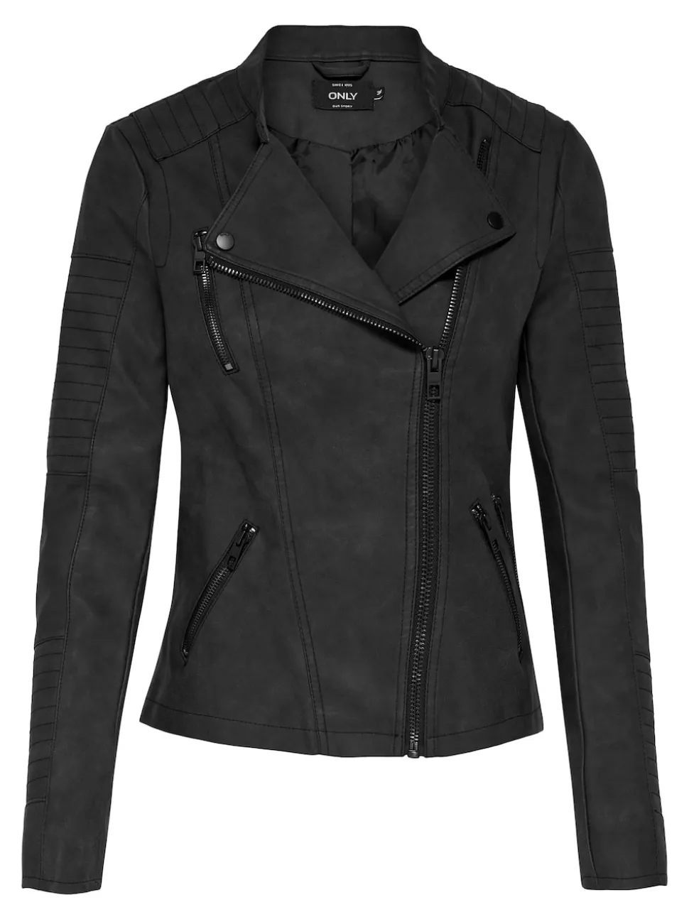 Veste motard ONLY en similicuir sans col