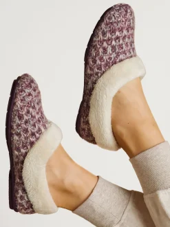 Violet - Chaussons Jones Bootmaker doublés de fausse fourrure