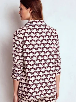 Violet - Chemise de pyjama Boden en coton brossé