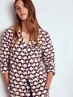 Violet - Chemise de pyjama Boden en coton brossé