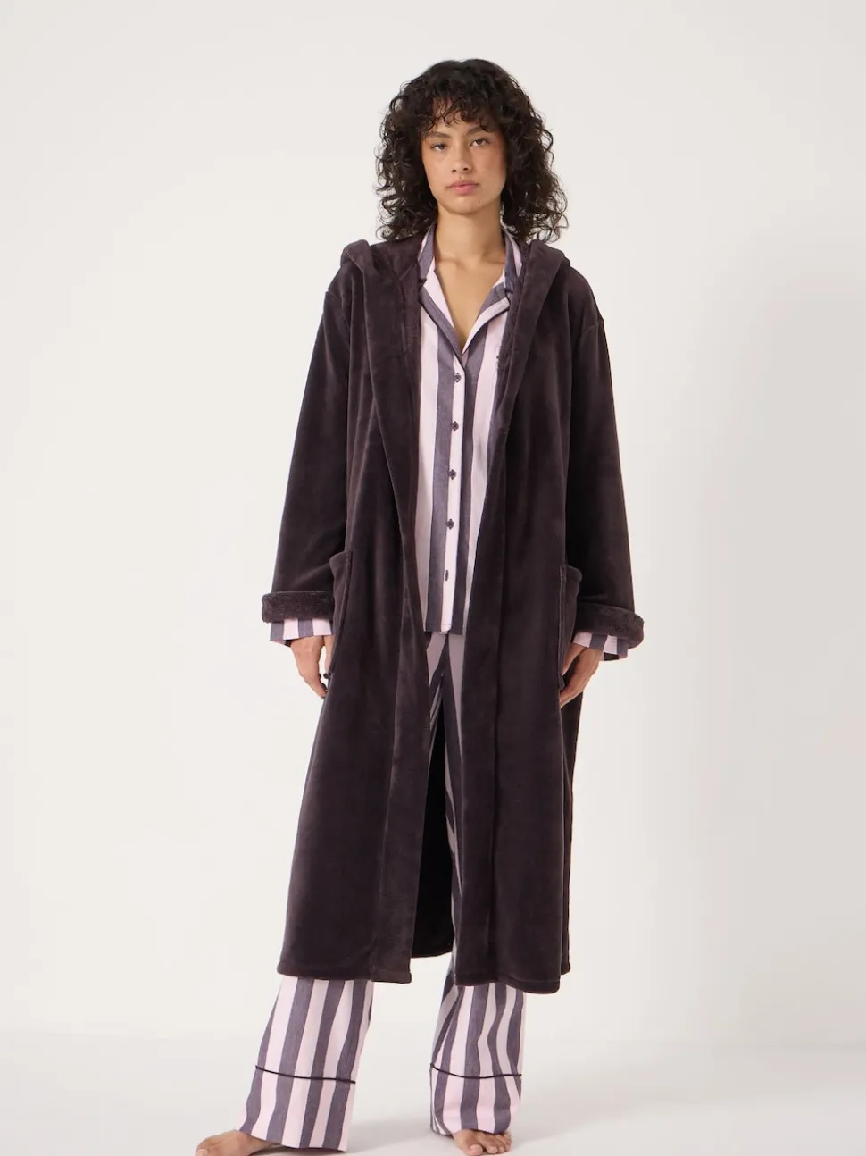 Violet - Hush Robe de chambre à capuche Fluffy