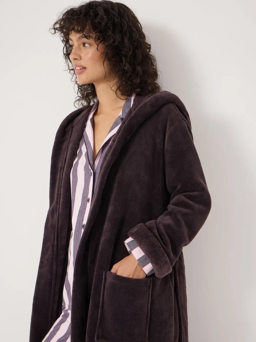 Violet - Hush Robe de chambre à capuche Fluffy