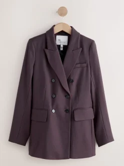 Violet - N.Premium Blazer en sergé de laine Mélange
